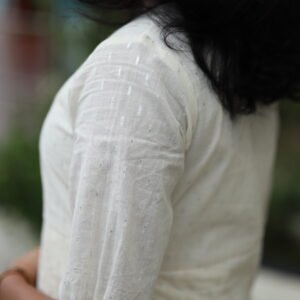 White pintuck kurta.